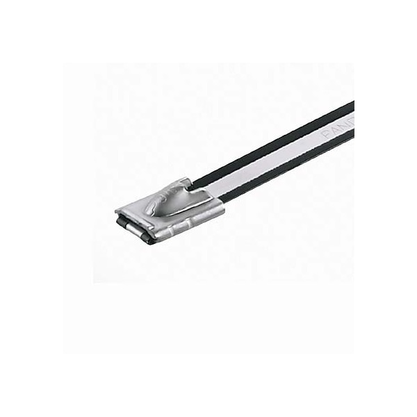 Panduit Cable Tie, 27 in L, 8 in Max Bundle Dia., Black, 316 Stainless Steel, Nylon 11, 250 lb Strength MLTC8H-LP316 - main